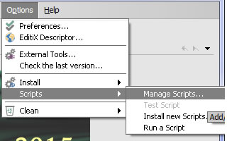 editix : install a new script