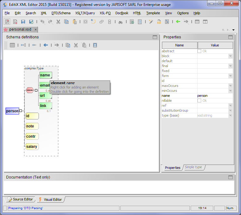 EditiX XML Editor (for Windows with an installed J 2020 screenshot