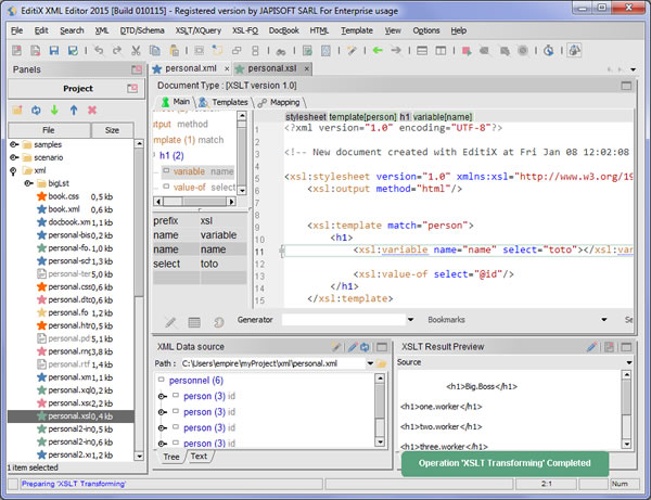 editix xml editor 2015 xslt