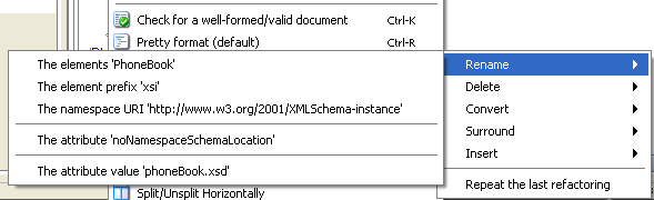 editix xml refactor